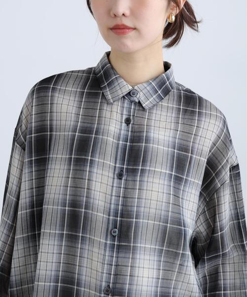 FREE'S MART(フリーズマート)の「◆シアーチェックシャツ(シャツ/ブラウス・レディース・ブラック系その他/イエロー系その他/ブラウン系その他・FREE)」の22枚目の写真