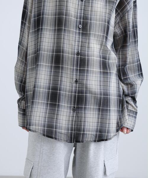 FREE'S MART(フリーズマート)の「◆シアーチェックシャツ(シャツ/ブラウス・レディース・ブラック系その他/イエロー系その他/ブラウン系その他・FREE)」の20枚目の写真