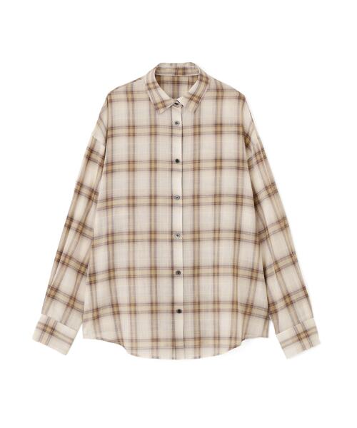 FREE'S MART(フリーズマート)の「◆シアーチェックシャツ(シャツ/ブラウス・レディース・ブラック系その他/イエロー系その他/ブラウン系その他・FREE)」の16枚目の写真