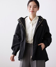【撥水・洗える】フーデッドライトブルゾン