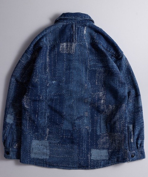 FDMTL（ファンダメンタル）の「FDMTL/ファンダメンタル/BORO JACQUARD SHIRT JACKET 3YR WASH（その他アウター・メンズ・インディゴブルー・4/3/2）」の2枚目の写真