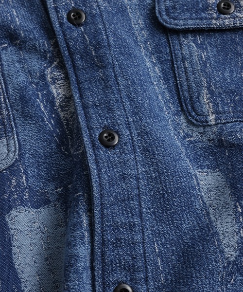 FDMTL（ファンダメンタル）の「FDMTL/ファンダメンタル/BORO JACQUARD SHIRT JACKET 3YR WASH（その他アウター・メンズ・インディゴブルー・4/3/2）」の5枚目の写真