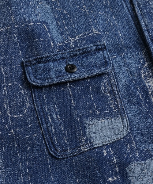 FDMTL（ファンダメンタル）の「FDMTL/ファンダメンタル/BORO JACQUARD SHIRT JACKET 3YR WASH（その他アウター・メンズ・インディゴブルー・4/3/2）」の9枚目の写真