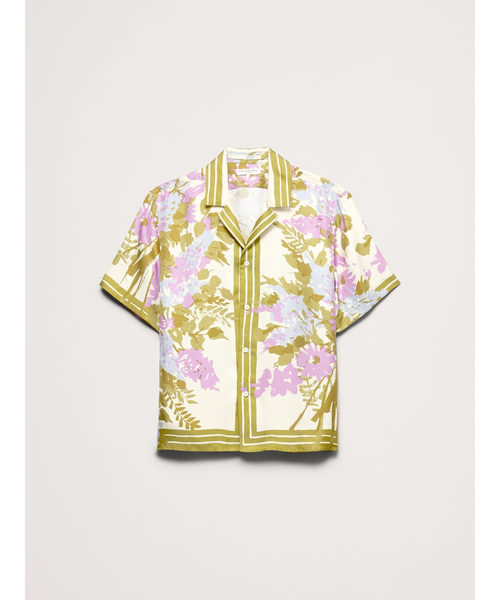 Banana Republic(バナナリパブリック)の「スタンダードフィット シルク リゾート シャツ(シャツ/ブラウス・メンズ・ラベンダー/バーガンディー・XL/M/S/L)」の10枚目の写真
