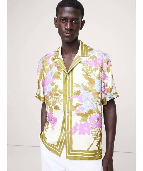 Banana Republic(バナナリパブリック)の「スタンダードフィット シルク リゾート シャツ(シャツ/ブラウス・メンズ・ラベンダー/バーガンディー・XL/M/S/L)」の1枚目の写真