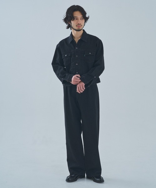 Noen(ノエン)の「オールドフェードワイドジーンズ(デニムパンツ・メンズ・インディゴブルー/ブラック・LARGE/MEDIUM/SMALL)」の11枚目の写真