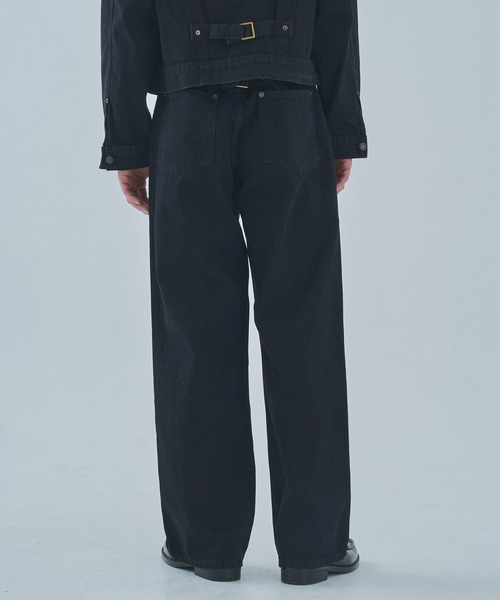 Noen(ノエン)の「オールドフェードワイドジーンズ(デニムパンツ・メンズ・インディゴブルー/ブラック・LARGE/MEDIUM/SMALL)」の8枚目の写真