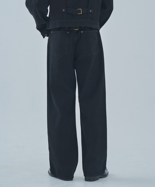 Noen(ノエン)の「オールドフェードワイドジーンズ(デニムパンツ・メンズ・インディゴブルー/ブラック・LARGE/MEDIUM/SMALL)」の9枚目の写真