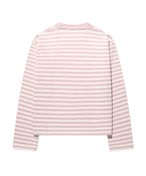 COVERNAT WOMAN(カバーナットウーマン)の「ウィメンズストライプロングスリーブライトピンク(Tシャツ/カットソー・レディース・その他・WM/WS)」の2枚目の写真