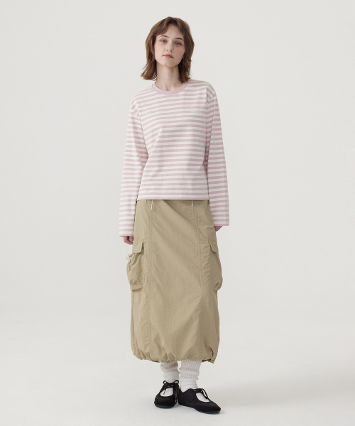COVERNAT WOMAN(カバーナットウーマン)の「ウィメンズストライプロングスリーブライトピンク(Tシャツ/カットソー・レディース・その他・WM/WS)」の3枚目の写真