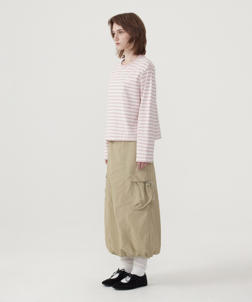 COVERNAT WOMAN(カバーナットウーマン)の「ウィメンズストライプロングスリーブライトピンク(Tシャツ/カットソー・レディース・その他・WM/WS)」の4枚目の写真