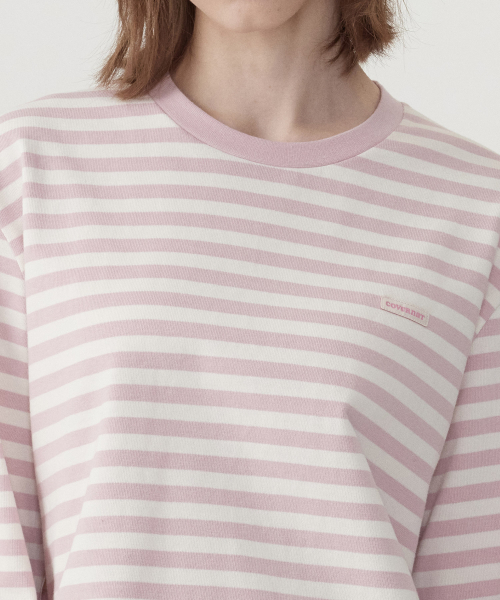 COVERNAT WOMAN(カバーナットウーマン)の「ウィメンズストライプロングスリーブライトピンク(Tシャツ/カットソー・レディース・その他・WM/WS)」の6枚目の写真