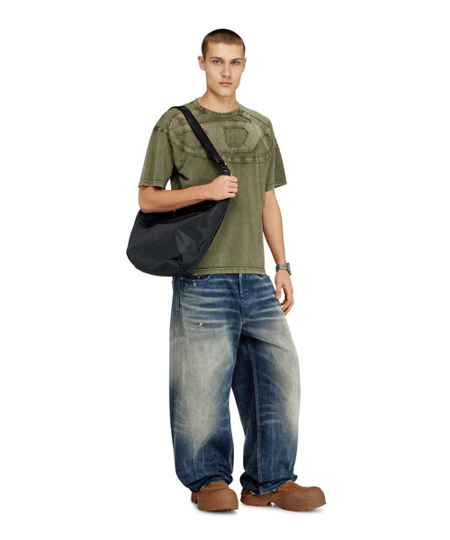 DIESEL(ディーゼル)の「メンズ ブラック ホーボーバッグ D-PACK HOBO X(ショルダーバッグ・メンズ・ブラック・FREE)」の6枚目の写真
