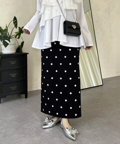 MICHIXSLY DOTS SK ミチスライドットスカート 冬服 春服（スカート