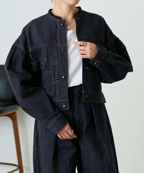 LIVETART(リヴェタート)の「変形Gジャン《15 quinze》(ベスト・レディース・インディゴブルー・FREE)」の8枚目の写真