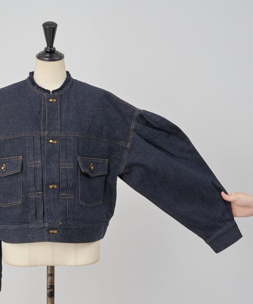 LIVETART(リヴェタート)の「変形Gジャン《15 quinze》(ベスト・レディース・インディゴブルー・FREE)」の12枚目の写真