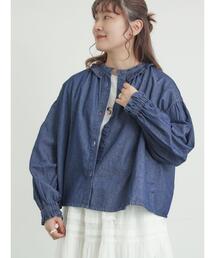 Samansa Mos2（サマンサ モスモス）の「フリル襟ジャケット（ノーカラージャケット）」