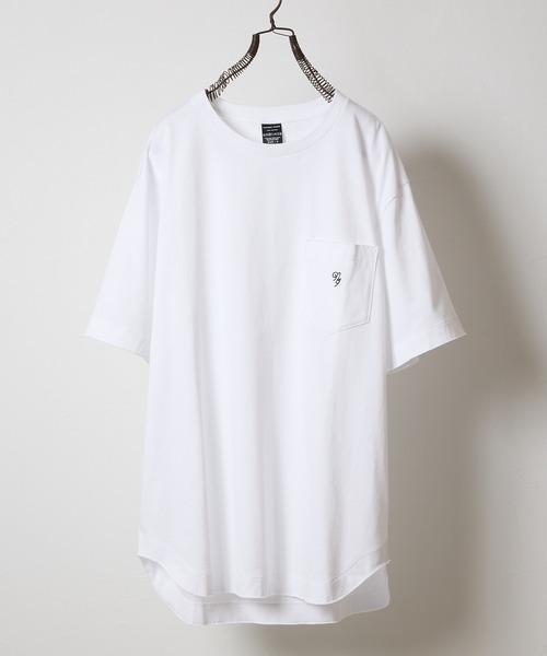 NUMBER (N)INE(ナンバーナイン)の「PREMIUM COTTON CURVED HEM POCKET T-SHIRT / プレミアム コットン カーブド ヘム ワンポイント ロゴ刺繍 クルーネック ポケット Tシャツ(Tシャツ/カットソー・メンズ・グレー/オリーブ/ブラック/ホワイト・4/3/2)」の5枚目の写真