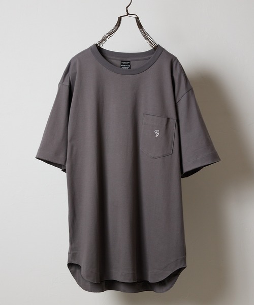 NUMBER (N)INE(ナンバーナイン)の「PREMIUM COTTON CURVED HEM POCKET T-SHIRT / プレミアム コットン カーブド ヘム ワンポイント ロゴ刺繍 クルーネック ポケット Tシャツ(Tシャツ/カットソー・メンズ・グレー/オリーブ/ブラック/ホワイト・4/3/2)」の17枚目の写真