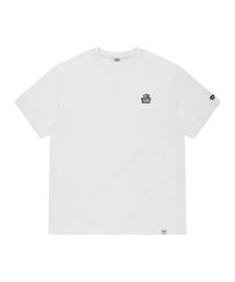 ダブルキキワッフル半袖Tシャツホワイト