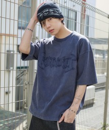 WEGO（ウィゴー）の「WEGO/【26年春夏新作】ブリーチダメージアップリケT（Tシャツ/カットソー）」