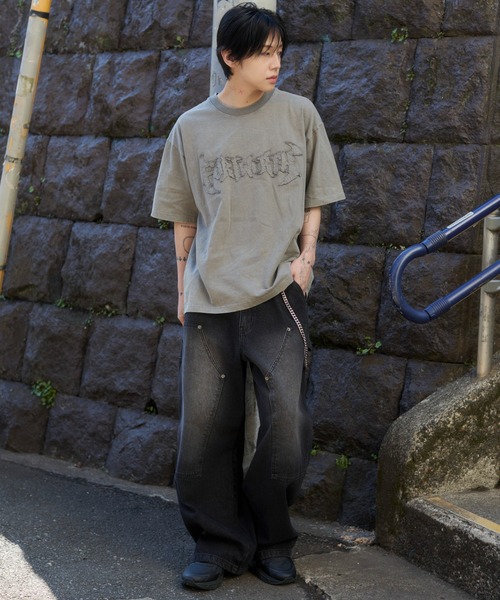 WEGO(ウィゴー)の「WEGO/【26年春夏新作】ブリーチダメージアップリケT(Tシャツ/カットソー・メンズ・ピンク/ブラウン/ブラック系その他/グレー/その他1/ネイビー・MEDIUM/LARGE)」の11枚目の写真