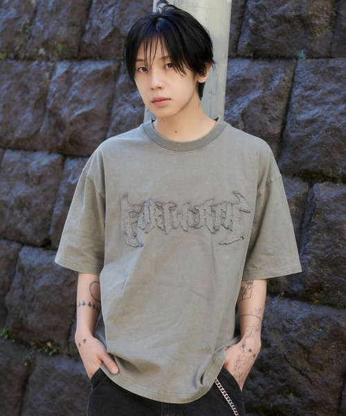 WEGO(ウィゴー)の「WEGO/【26年春夏新作】ブリーチダメージアップリケT(Tシャツ/カットソー・メンズ・ピンク/ブラウン/ブラック系その他/グレー/その他1/ネイビー・MEDIUM/LARGE)」の18枚目の写真