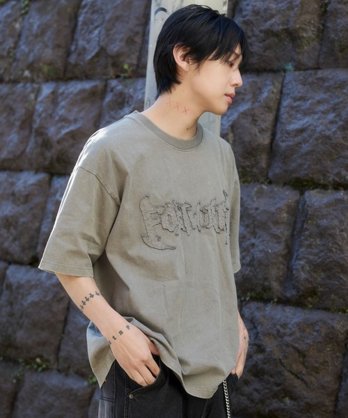 WEGO(ウィゴー)の「WEGO/【26年春夏新作】ブリーチダメージアップリケT(Tシャツ/カットソー・メンズ・ピンク/ブラウン/ブラック系その他/グレー/その他1/ネイビー・MEDIUM/LARGE)」の16枚目の写真