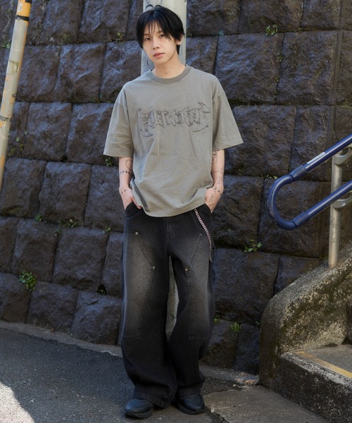 WEGO(ウィゴー)の「WEGO/【26年春夏新作】ブリーチダメージアップリケT(Tシャツ/カットソー・メンズ・ピンク/ブラウン/ブラック系その他/グレー/その他1/ネイビー・MEDIUM/LARGE)」の15枚目の写真
