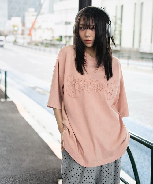 WEGO(ウィゴー)の「WEGO/【26年春夏新作】ブリーチダメージアップリケT(Tシャツ/カットソー・メンズ・ピンク/ブラウン/ブラック系その他/グレー/その他1/ネイビー・MEDIUM/LARGE)」の5枚目の写真