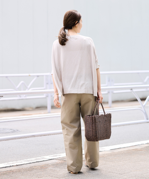 FRAMeWORK(フレームワーク)の「≪WEB限定 / 追加≫OVER SIZED CHINO パンツ 3(チノパンツ・レディース・ブラウン/ホワイト/ベージュ・40/38/36)」の4枚目の写真
