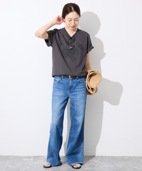 SLOBE IENA（スローブイエナ）の「SLOBE ラウンドバックル太ベルト（ベルト・レディース・ブラウン/ブラック・FREE）」の14枚目の写真