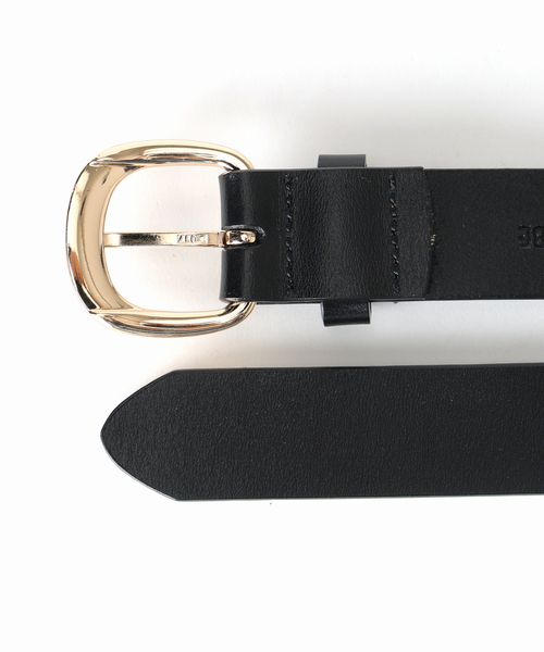 SLOBE IENA（スローブイエナ）の「SLOBE ラウンドバックル太ベルト（ベルト・レディース・ブラウン/ブラック・FREE）」の4枚目の写真