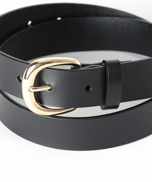 SLOBE IENA（スローブイエナ）の「SLOBE ラウンドバックル太ベルト（ベルト・レディース・ブラウン/ブラック・FREE）」の5枚目の写真