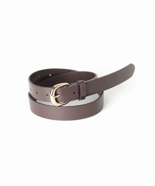 SLOBE IENA（スローブイエナ）の「SLOBE ラウンドバックル太ベルト（ベルト・レディース・ブラウン/ブラック・FREE）」の6枚目の写真