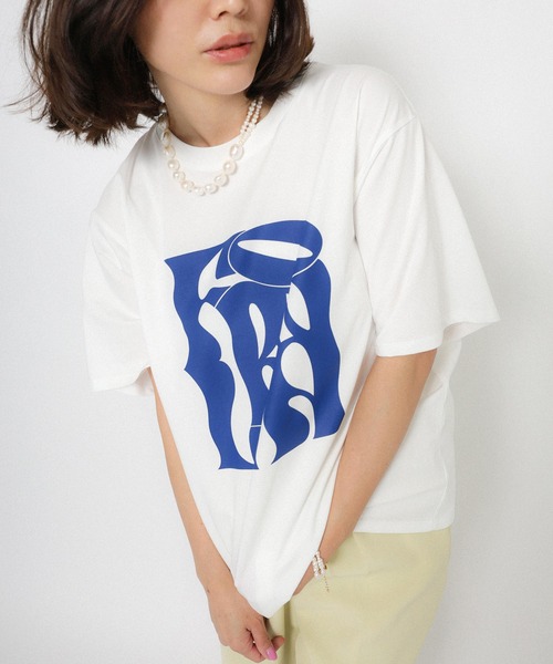 Floran(フローラン)の「【接触冷感】アートニュアンスロゴTシャツ(Tシャツ/カットソー・レディース・シルバー/ブルー/ブラック・FREE)」の20枚目の写真
