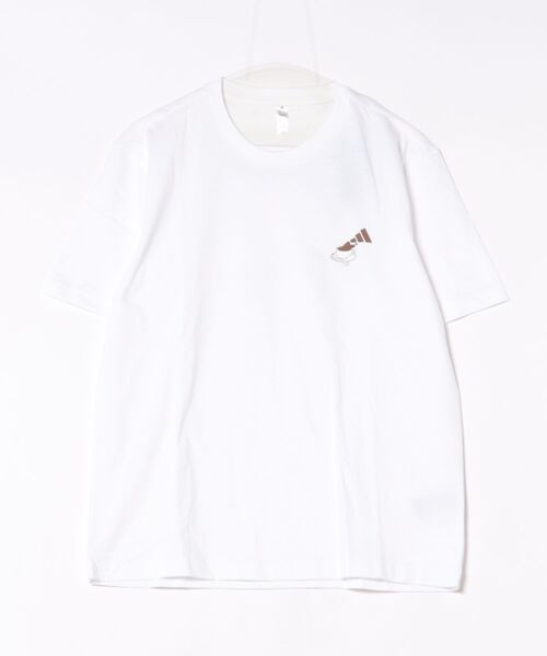 adidas(アディダス)の「《adidas》MCHEESECAKETシャツ(Tシャツ/カットソー・メンズ・ホワイト/グレー・2XL/XL/L/M/S)」の1枚目の写真