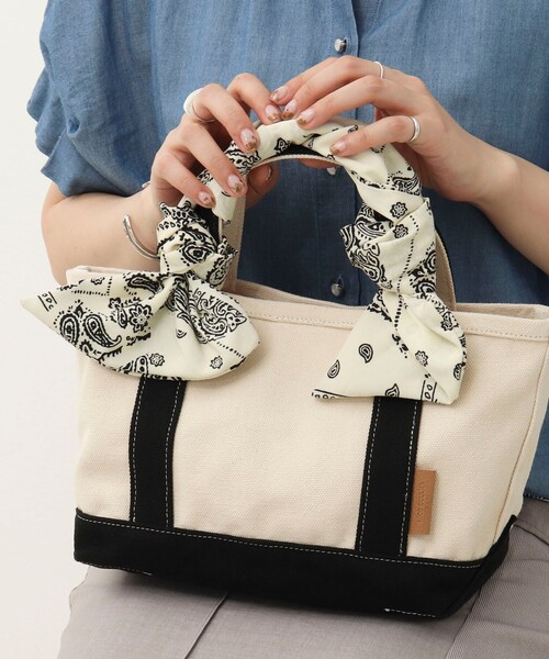 MICO COULIER(ミコクリエ)の「バンダナ付きキャンバストートバッグ(トートバッグ・レディース・ブラック系その他/ベージュ系その他・FREE)」の14枚目の写真