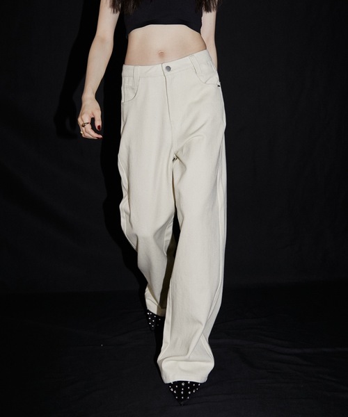 VION(ヴィオン)の「マルチフィットツイルストレートパンツ / Multi Fit Twill Straight Pants(その他パンツ・レディース・グレー/ブラック/アイボリー・MT/ST/M/S)」の2枚目の写真