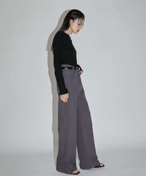 VION(ヴィオン)の「マルチフィットツイルストレートパンツ / Multi Fit Twill Straight Pants(その他パンツ・レディース・グレー/ブラック/アイボリー・MT/ST/M/S)」の6枚目の写真