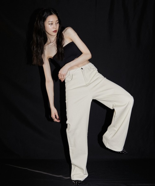 VION(ヴィオン)の「マルチフィットツイルストレートパンツ / Multi Fit Twill Straight Pants(その他パンツ・レディース・グレー/ブラック/アイボリー・MT/ST/M/S)」の12枚目の写真