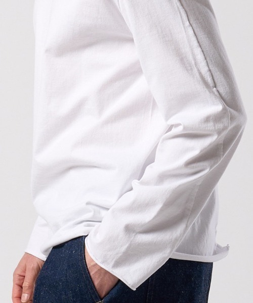 wjk（ダヴルジェイケイ）の「mlt5664- cut-off crew-neck L-S ロングスリーブカットソー(7006 js01j)（Tシャツ/カットソー・メンズ・ホワイト/ブラック・S/M/L/XL）」の14枚目の写真