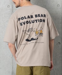  J.J camp（ジェイジェイキャンプ）の「兄弟・姉妹・親子で着られるTシャツ半袖 ワンポイント刺しゅう shirokuma to takibi（Tシャツ/カットソー）」