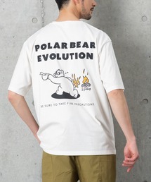  J.J camp（ジェイジェイキャンプ）の「兄弟・姉妹・親子で着られるTシャツ半袖 ワンポイント刺しゅう shirokuma to takibi（Tシャツ/カットソー）」