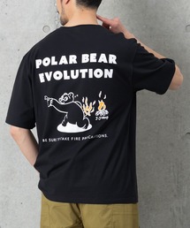  J.J camp（ジェイジェイキャンプ）の「兄弟・姉妹・親子で着られるTシャツ半袖 ワンポイント刺しゅう shirokuma to takibi（Tシャツ/カットソー）」