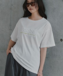 高身長 エンボス加工プリントTシャツ(接触冷感)(トールサイズ)Essenave
