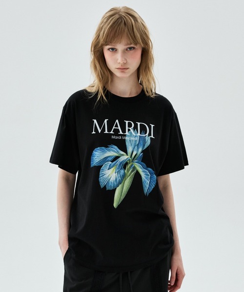 Mardi Mercredi(マルディメクルディ)の「TSHIRT LILIES & ROSES / Tシャツ リリー & ローズ(Tシャツ/カットソー・レディース・ブラック/ブラック×ピンク/ブラック×ブルー/アイボリー系1/ホワイト/アイボリー系2/ホワイト×イエロー/クリーム・FREE)」の22枚目の写真