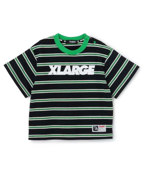 XLARGE KIDS（エクストララージキッズ）の「スタンダードロゴ ボーダー半袖Tシャツ（Tシャツ/カットソー・キッズ・ブラウン/ブラック・140cm/130cm/90cm/100cm/110cm/120cm）」の6枚目の写真