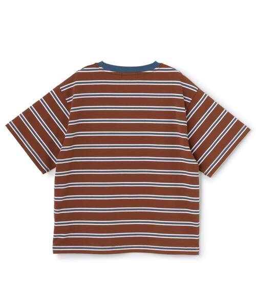 XLARGE KIDS（エクストララージキッズ）の「スタンダードロゴ ボーダー半袖Tシャツ（Tシャツ/カットソー・キッズ・ブラウン/ブラック・140cm/130cm/90cm/100cm/110cm/120cm）」の7枚目の写真