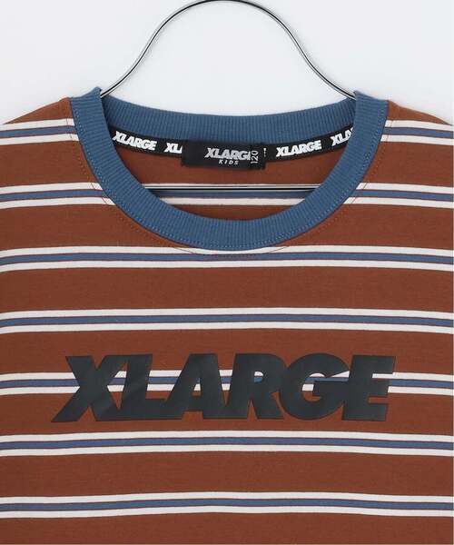 XLARGE KIDS（エクストララージキッズ）の「スタンダードロゴ ボーダー半袖Tシャツ（Tシャツ/カットソー・キッズ・ブラウン/ブラック・140cm/130cm/90cm/100cm/110cm/120cm）」の8枚目の写真